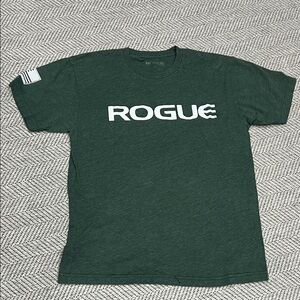 Rogue Short Sleeve Crew Tee in Dark Green with White Logo
